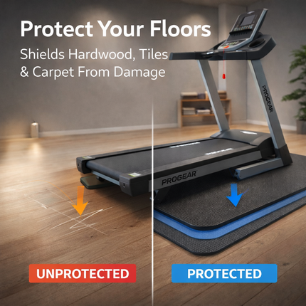 6mm Fitness Equipment Mat 180x75cm for Treadmill, Elliptical & Exercise Bike