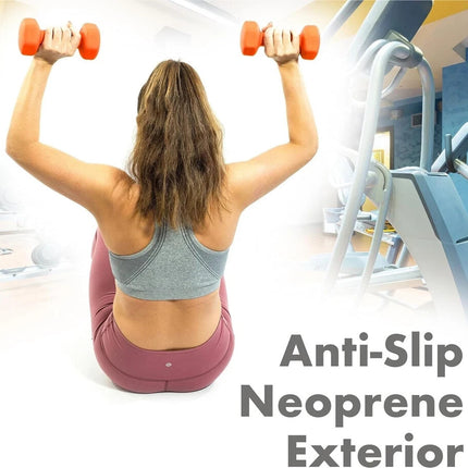 Neoprene Dumbbells Set 2KG x2 Iron Hand Weights Aerobic Workout Gym Blue