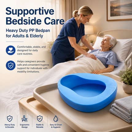 Unisex Bed Pan Elderly Disabled Bedridden Patients Spill Resistant Toilet Urinal