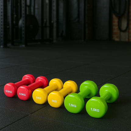 6KG Neoprene Hex Dumbbell Hand Weight Sets with Carry Case Anti-roll Anti-Slip