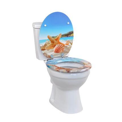 18" UNIVERSAL BATHROOM TOILET SEAT WOODEN EASY FIT WC SEAT WITH FITTINGS