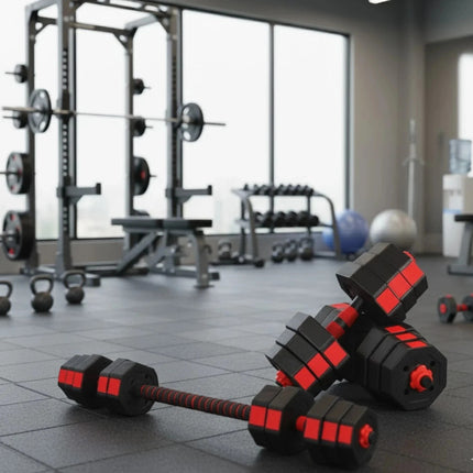 Adjustable Octagonal Dumbbell Set 30KG Weight Lifting Home Gym Fitness Training