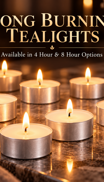 Tea Lights Wax Candles 4/8 Hour Long Burn White Unscented Tealights 200 Pack