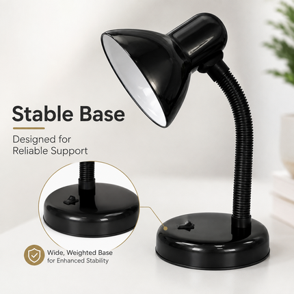 Study Desk Lamp Flexible Neck E27 40W Simple Design for Study Work Room Home