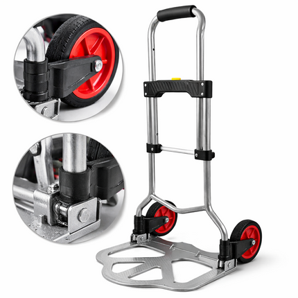 Foldable Hand Sack Truck 70kg Heavy Duty Trolley Cart with Adjustable Handle