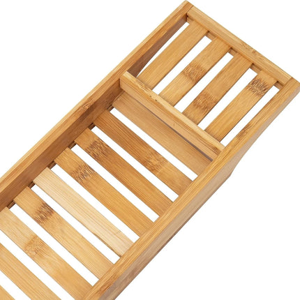 Bamboo Bath Caddy Tray Wooden Bathroom Rack Tub Tidy Shelf Storage Organizer