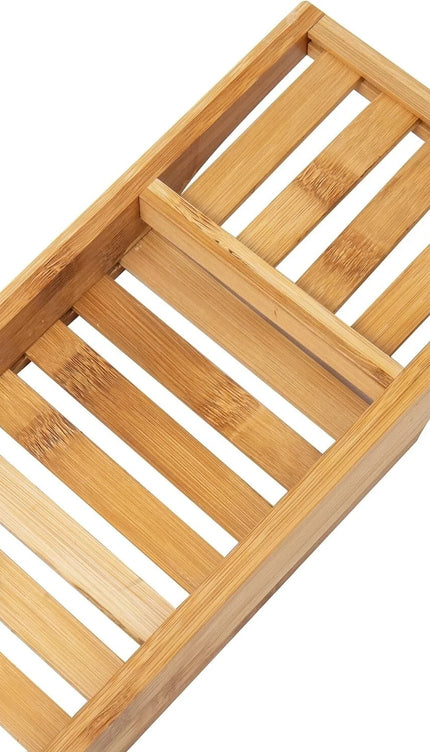 Bamboo Bath Caddy Tray Wooden Bathroom Rack Tub Tidy Shelf Storage Organizer