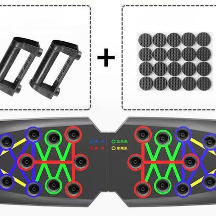 Foldable 14 in 1 Push Up Board Fitness Workout Train Gym Muscle Exercise Press