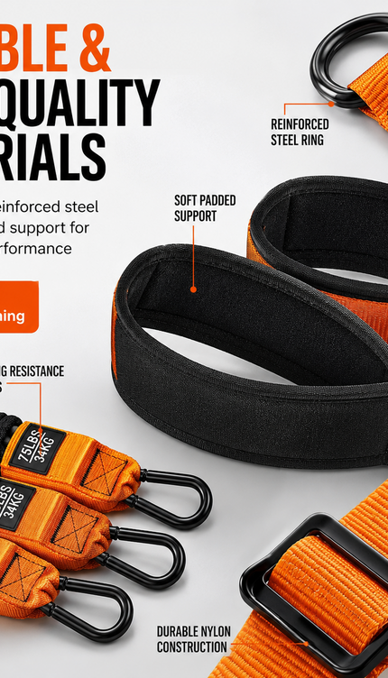 Adjustable Pull-Up Assistance Bands with Fabric Support