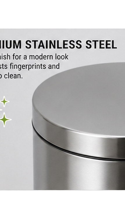 Pedal Bin 30L Stainless Steel Office Kitchen Bathroom Rubbish Waste Trash Can