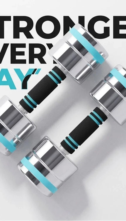 Adjustable Dumbbell Pair 10kg Anti Slip Grip Gym Weight Lifting Workout Dumbbell