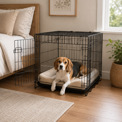 Pet Cage 24 Inch Dog Crate Portable Puppy Training Kennel Tray