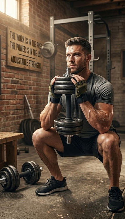 Cast Iron Adjustable Dumbbells & Barbell Set 20Kg Durable for Men & Women