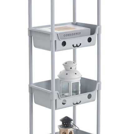 4 Tier Rolling Storage Trolley Roll Cart Office Kitchen Organizer With Wheels