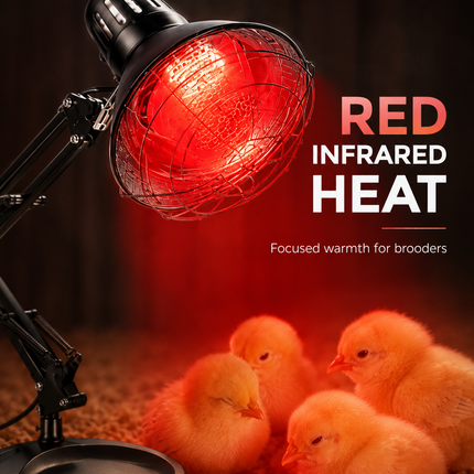 150W Infrared Heat Lamp Chick Brooder Light Poultry Chicken Duckling Heater