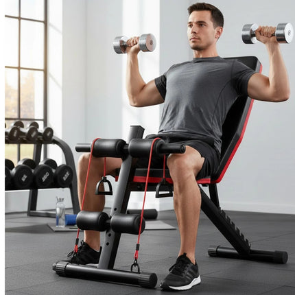 Weight Bench Adjustable Incline Foldable Strength Training Full Body Workout Gym