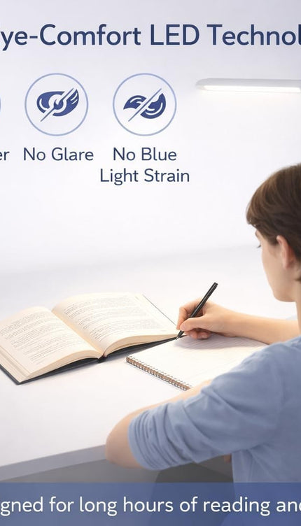 LED Desk Lamp with Clamp Stepless Dimming 2700-6000K Office Work Table Light