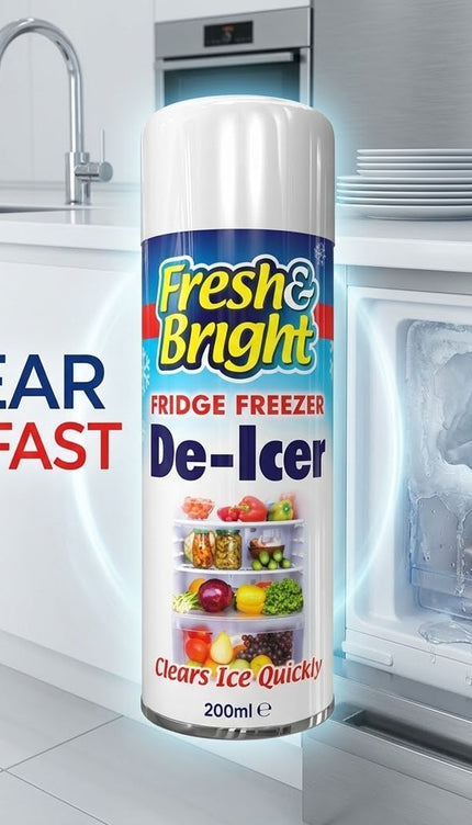 3 x Fridge Freezer De Icer Spray Defrost Quickly Anti Bacterial Ice Deicer 200ml