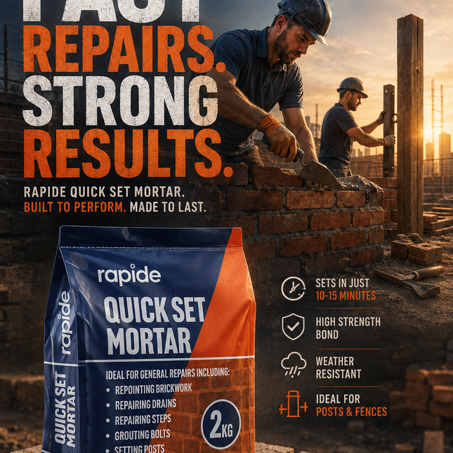 2kg Cement Pre Mix Quick Set Mortar 2kg for Drains Steps Grouting Repair