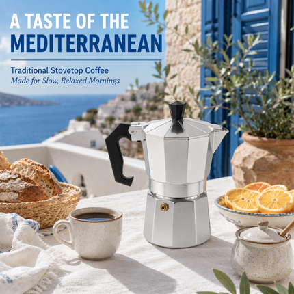 Moka Pot 300ml Stovetop Aluminium Italian Espresso Ground Coffee Latte Maker