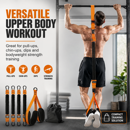 Multifunction Pull Up Assist Resistance Bands Foot Knee Support Home Gym Workout