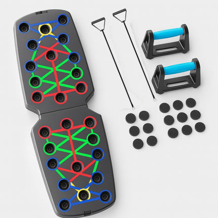 Foldable 14 in 1 Push Up Board Fitness Workout Train Gym Muscle Exercise Press