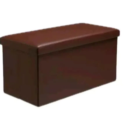 Folding Storage Box Faux Leather Home Footstool Ottoman Seat Stool Storage Boxes