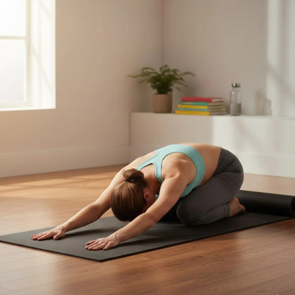 Yoga Mat Thick 10mm Non-Slip PVC Exercise Floor Mat For Gym Pilates & Home