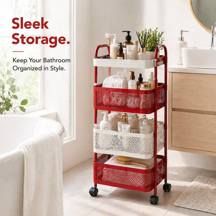 4-Tier Rotating Storage Trolley