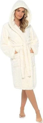 Unisex Cotton Terry Bathrobe Soft Towel Gown Dressing Robe Men Women