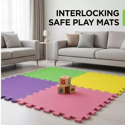 Eva Foam Mat Gym Floor Mats Foam Yoga & Play Thick Interlocking Tiles 30x30cm