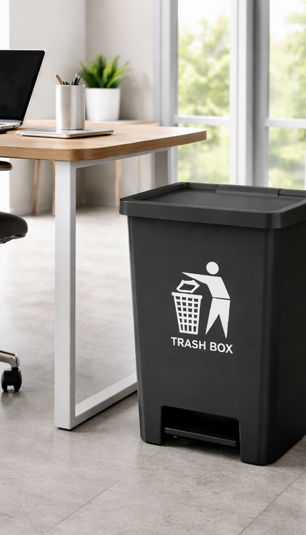 Recycling Pedal Bin Kitchen Waste Trash Can Home Office Rubbish 50/80L