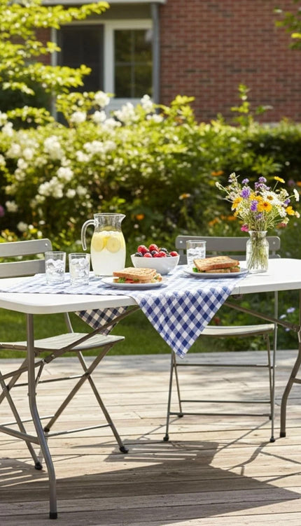 6FT Folding Trestle Table with Carry Handle