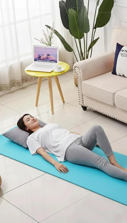Yoga Camping Mat 6mm EVA Foam Roll Up Waterproof Insulated Foil Exercise 180x50