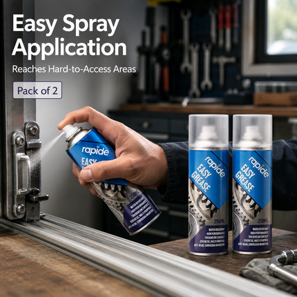 2x Easy Grease Spray Lubricant Synthetic Oil Waterproof Rust Protection 250ml