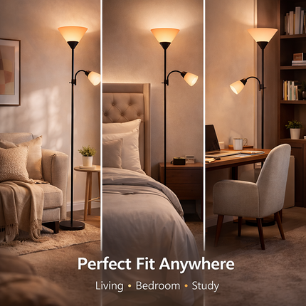 Adjustable Floor Lamp Modern Standing Light for Living Room Bedside Study Room