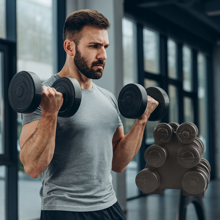12kg Dumbbell Set with Rack (1-3kg Pairs)