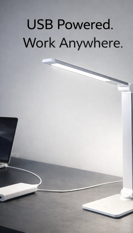 LED Table Desk Lamp – Eye-Caring Light USB Charging 3 Modes Touch Control