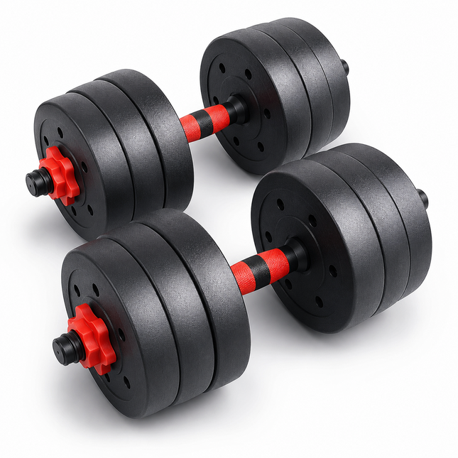 Adjustable Dumbbell Weight Set 6 in 1 Barbell Kettlebell Home Fitness Kit