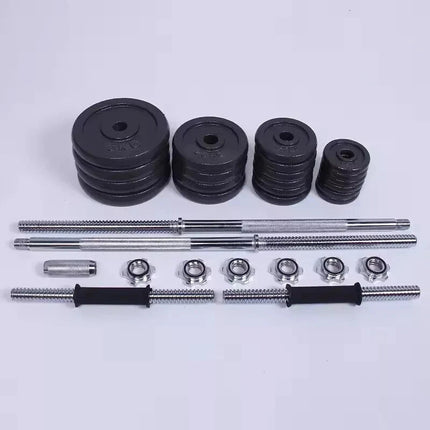 50KG Adjustable Cast Iron Dumbbell Barbell Set Weights Kit for Home Gym Workout