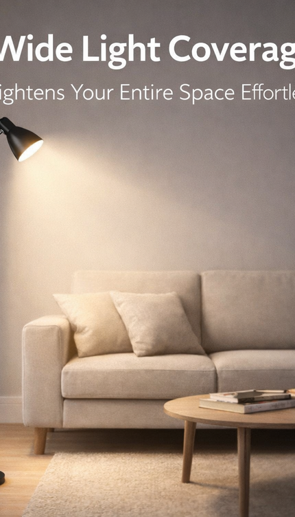Metal Floor Lamp with Adjustable Neck & Heavy Base, Perfect for Reading & Office