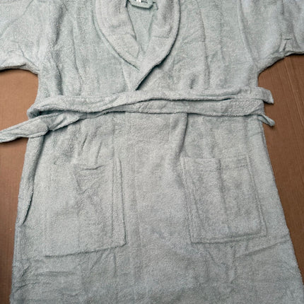 Large Sea Foam Unisex Cotton Terry Bathrobe Gown Soft Spa Robe Men Women