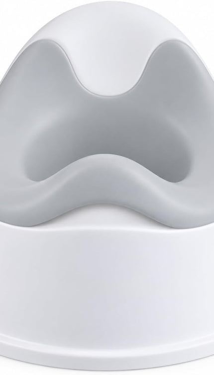 Toddler Potty Training Chair Baby Toilet Trainer High Back Easy Clean White Grey