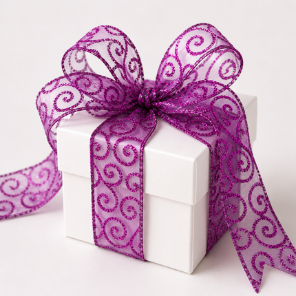 Christmas Ribbon 12PCS 2.5 inch Gift Wrap Craft Set