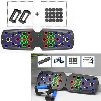 Foldable 14 in 1 Push Up Board Fitness Workout Train Gym Muscle Exercise Press