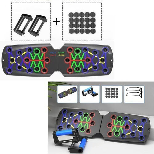 Foldable 14 in 1 Push Up Board Fitness Workout Train Gym Muscle Exercise Press