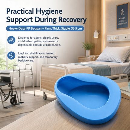 Unisex Bed Pan Elderly Disabled Bedridden Patients Spill Resistant Toilet Urinal