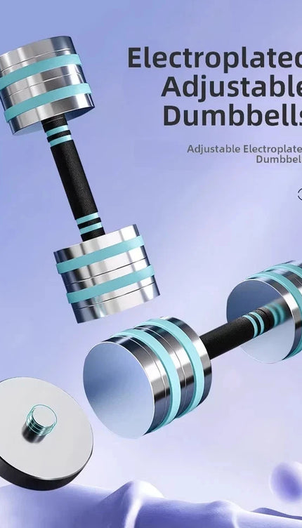 40kg Dumbbell Ultra Compact Chrome Steel Adjustable Anti-Slip Grip Gym Exercise