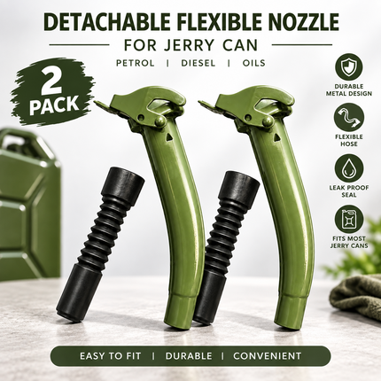 30cm Jerry Can Spout Easy Pour Detachable Rubber Nozzle for Metal Jerry Cans