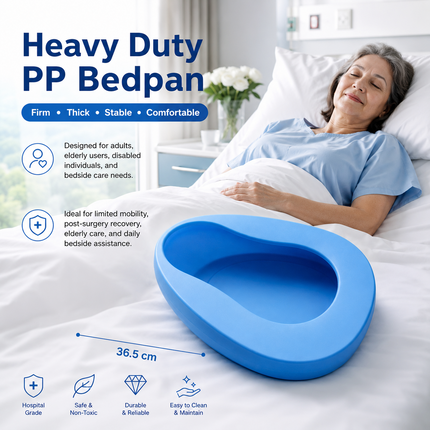 Unisex Bed Pan Elderly Disabled Bedridden Patients Spill Resistant Toilet Urinal